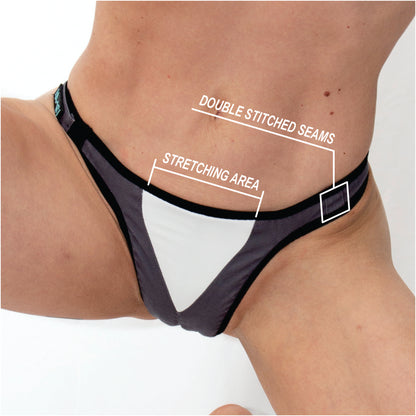 EDN Apparel Zero Boy Bump Fem Panties - Trans, Transgender and Femboy Tucking MTF Thong Gaff Underwear - V-pattern