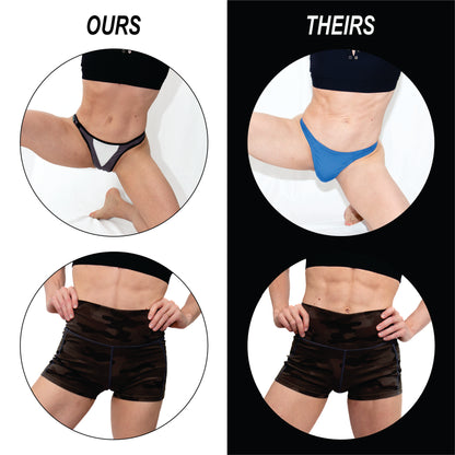 EDN Apparel Zero Boy Bump Fem Panties - Trans, Transgender and Femboy Tucking MTF Thong Gaff Underwear - V-pattern