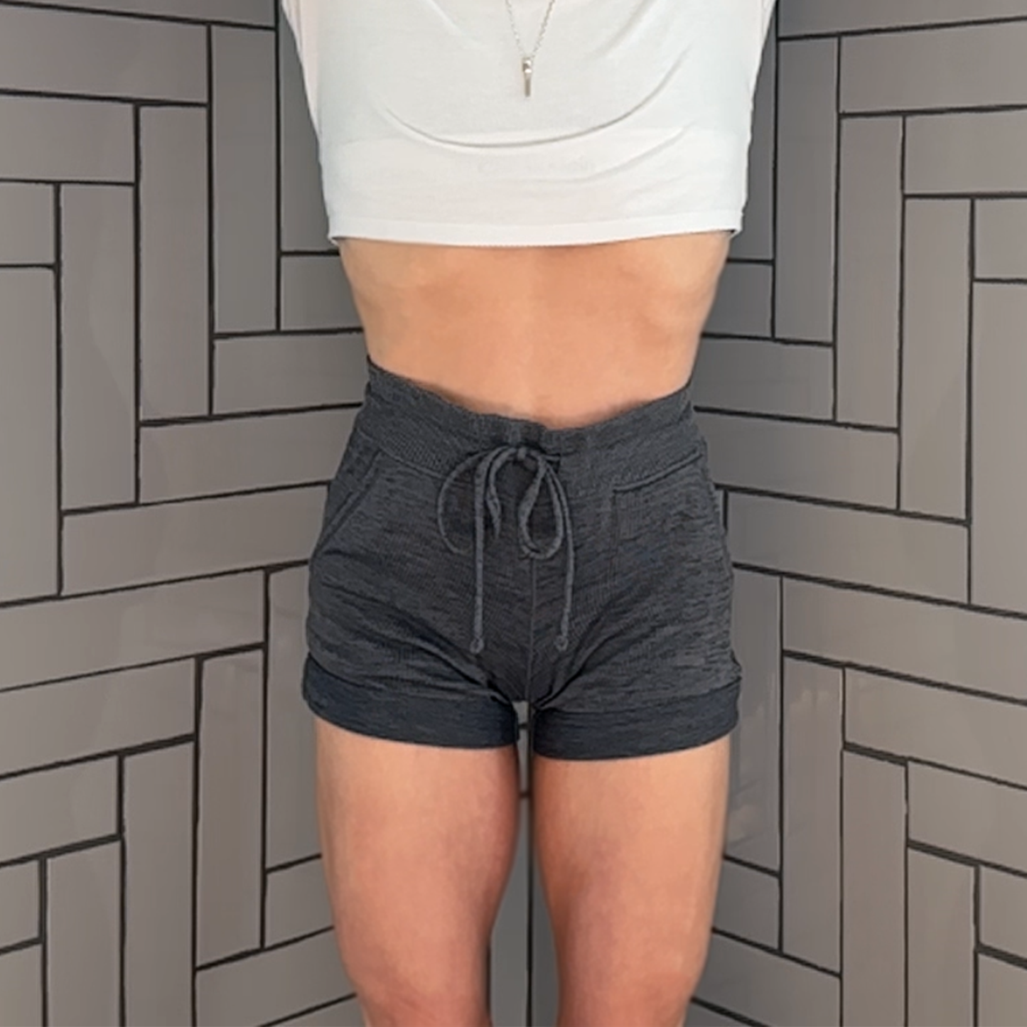 Edn Apparel Casual Femboy Shorts (Dark Grey)