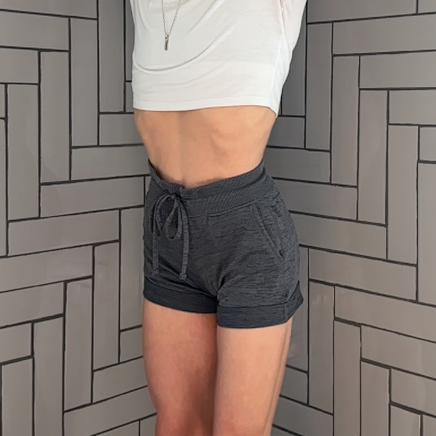 Edn Apparel Casual Femboy Shorts (Dark Grey)